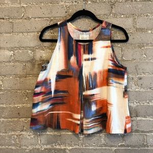 Amanda Moss Linen Blend Tank- Size M